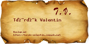 Török Valentin névjegykártya